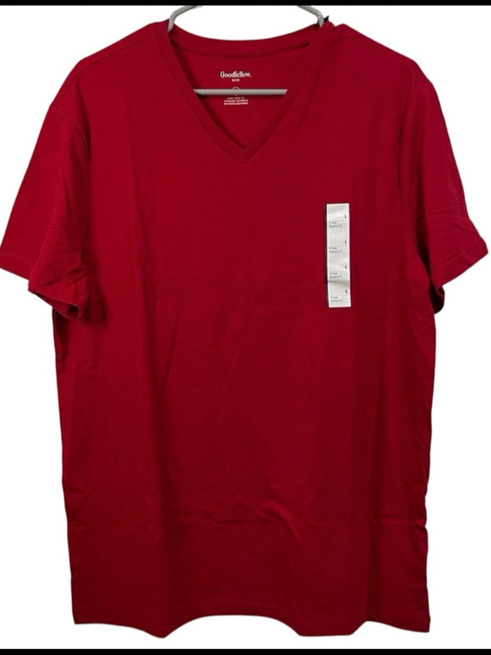 Goodfellow & Co Men's V-Neck Short Sleeve Tee - Red